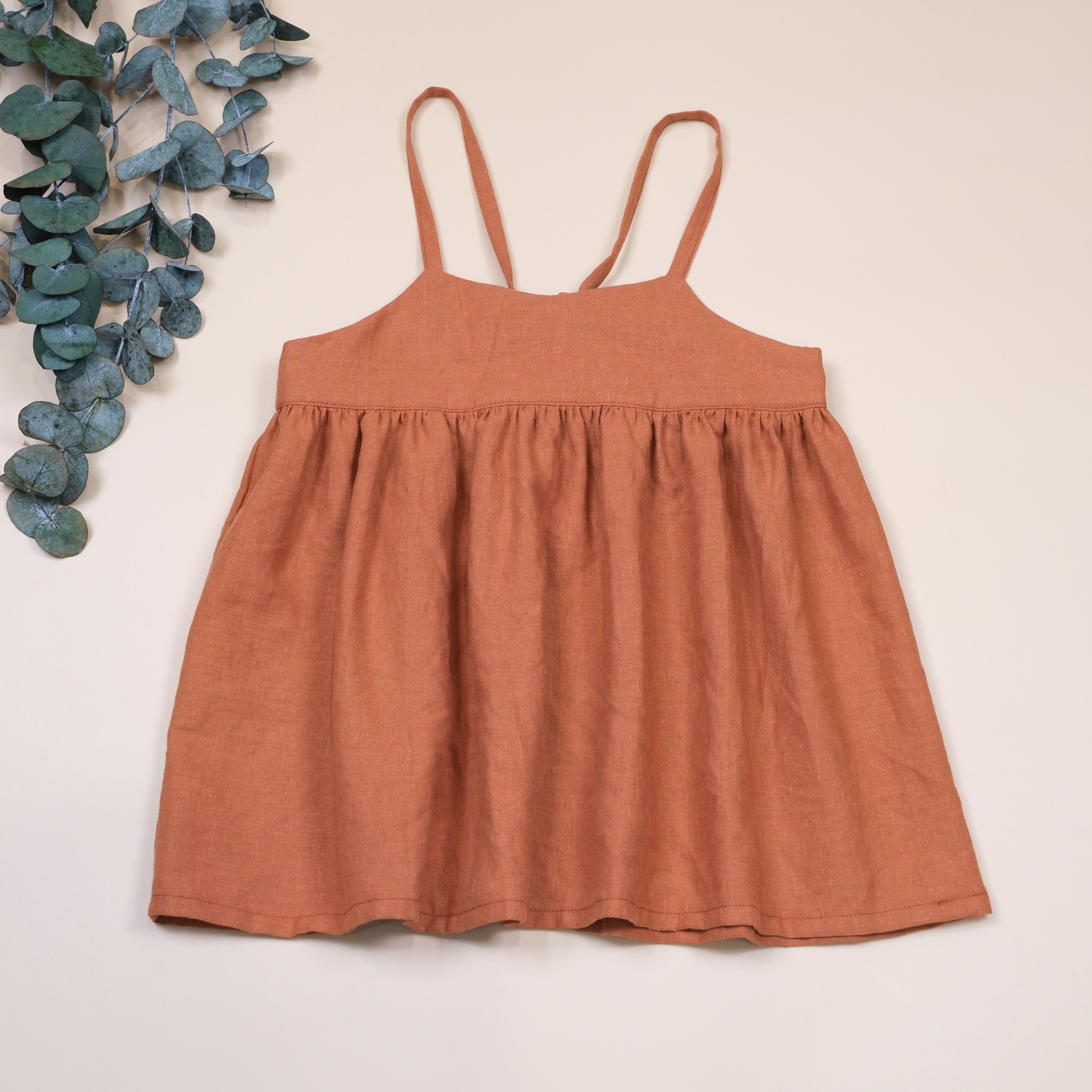 輕日常 ꕥ 細肩空氣感洋裝 ꕥ 陶土橘