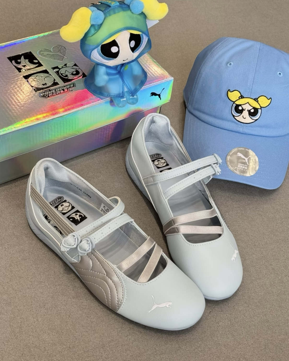 PUMA x Powerpuff Girls Speedcat Ballet "Bubble" 寶寶藍銀 飛天小女警 聯名 泡泡 瑪莉珍鞋 女鞋