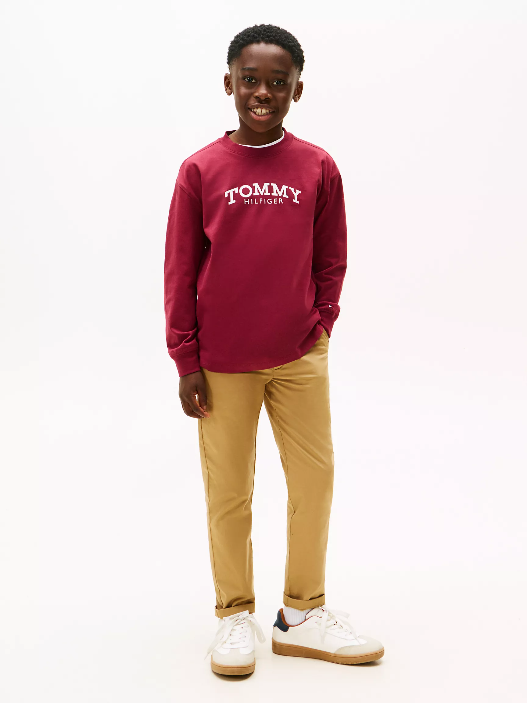 【預購】TOMMY HILFIGER H041702 兒童長袖 Monotype Logo T 恤