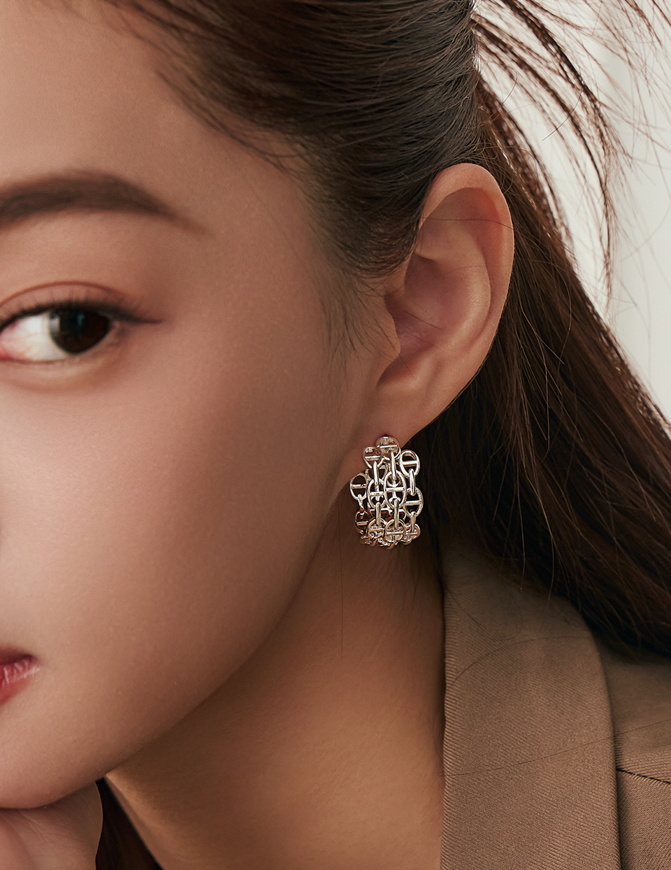 經典C形小豬鼻，針式耳環