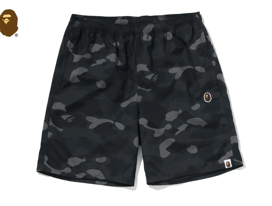 【BAPE男生】0418 發售 海灘褲COLOR CAMO APE HEAD ONE POINT BEACH SHORTS