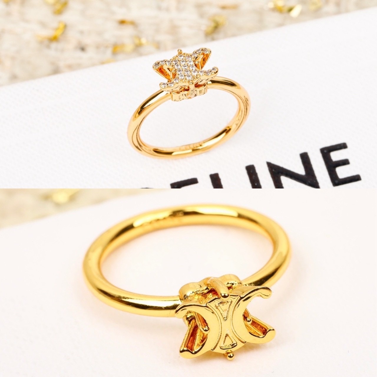 18k”ce金鑽凱旋門紙杯蛋糕”高奢定製戒指