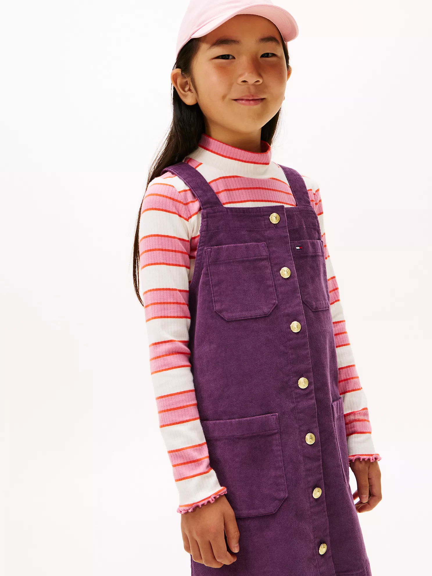 【預購】TOMMY HILFIGER H041710 兒童拼色學院風連帽連身裙