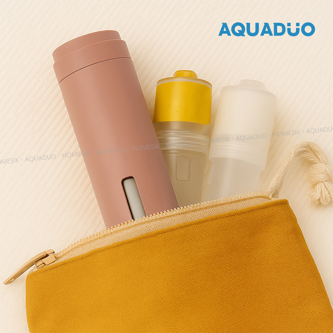 玫瑰粉 旅行用雙層過濾花灑棒 (連除雜質及維他命濾芯) TRA-ROSE