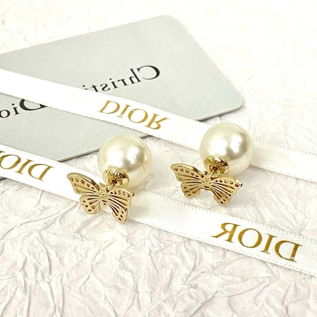 18k”Dr24淡金蝴蝶夢幻珍珠系耳釘系列/高奢定製