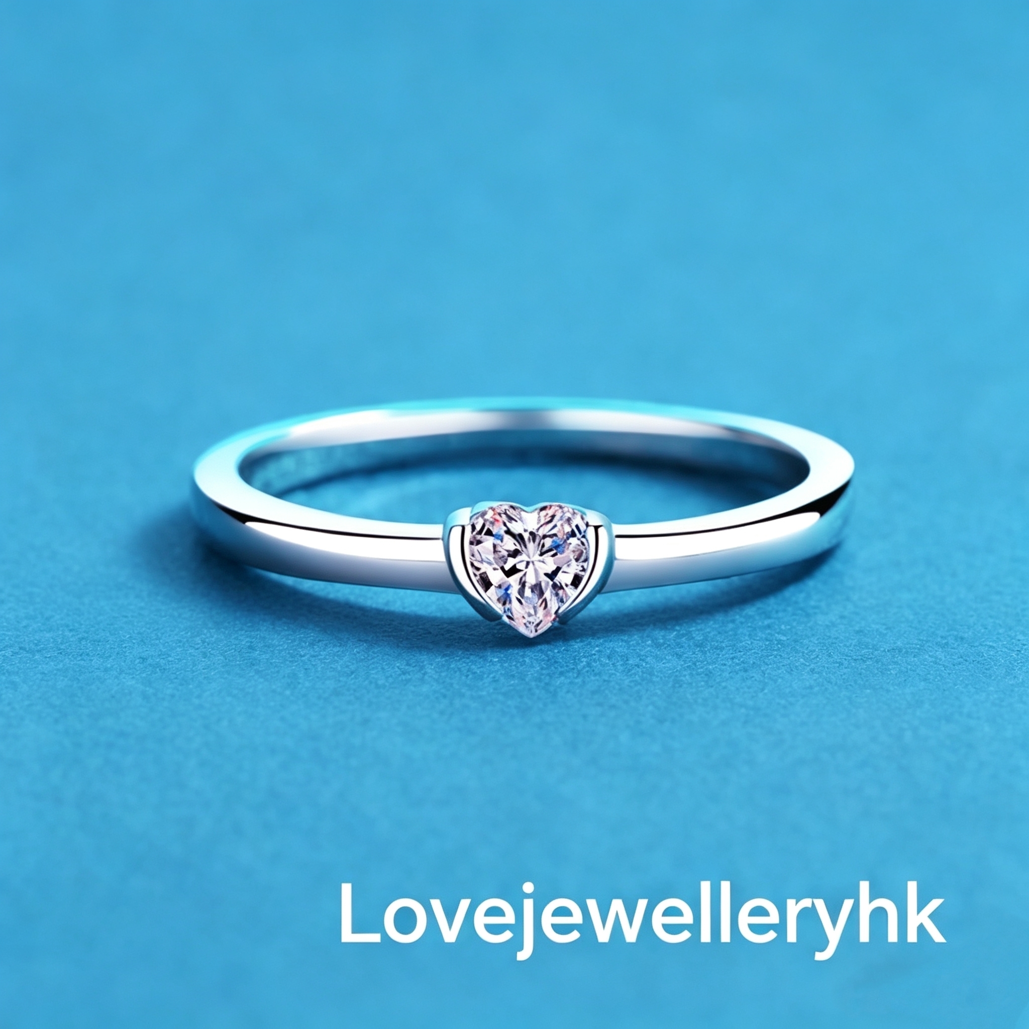 莫桑鑽小心心形戒    R03C058