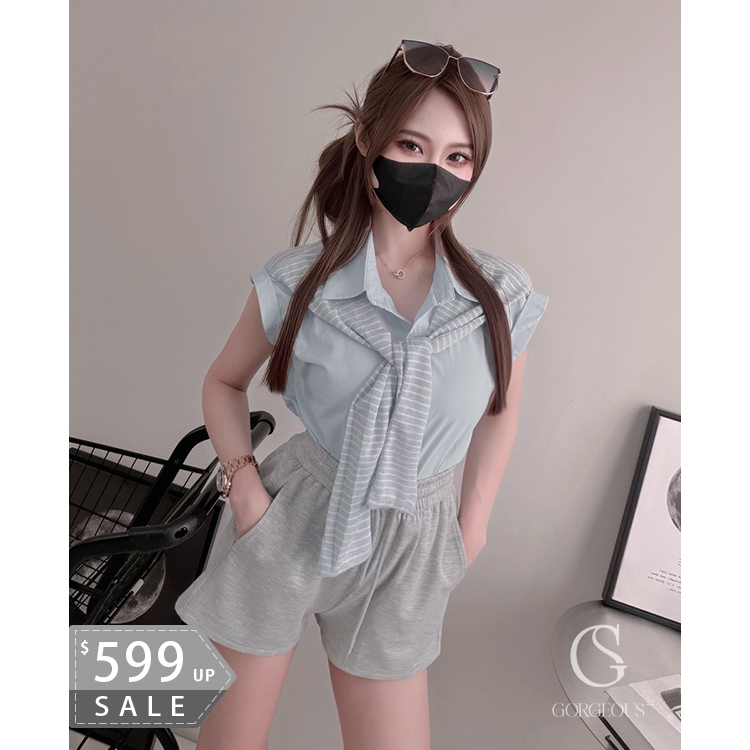 G2021 「Summer chill 披肩假兩件襯衫」