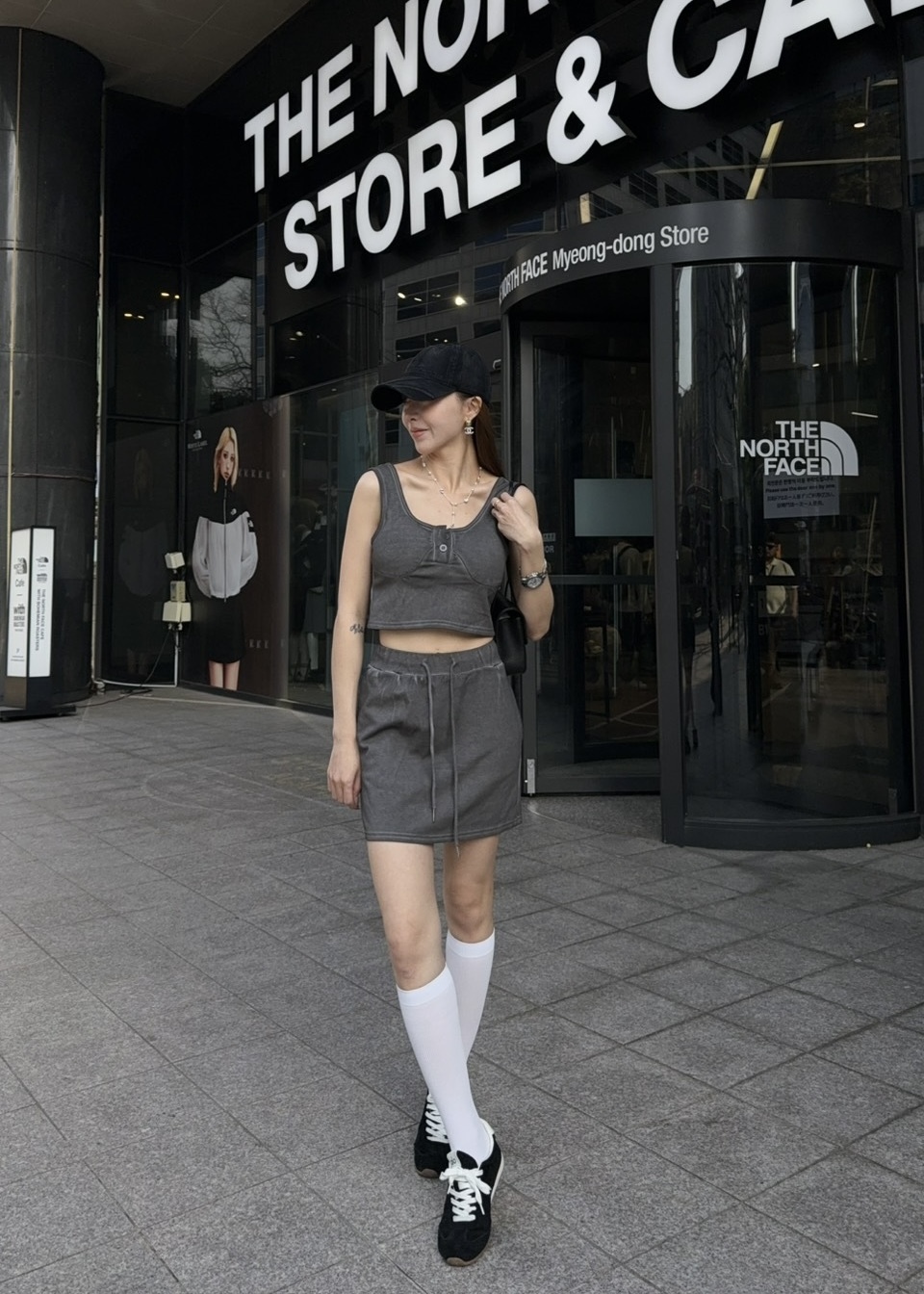 復古刷色胸墊背心套裝