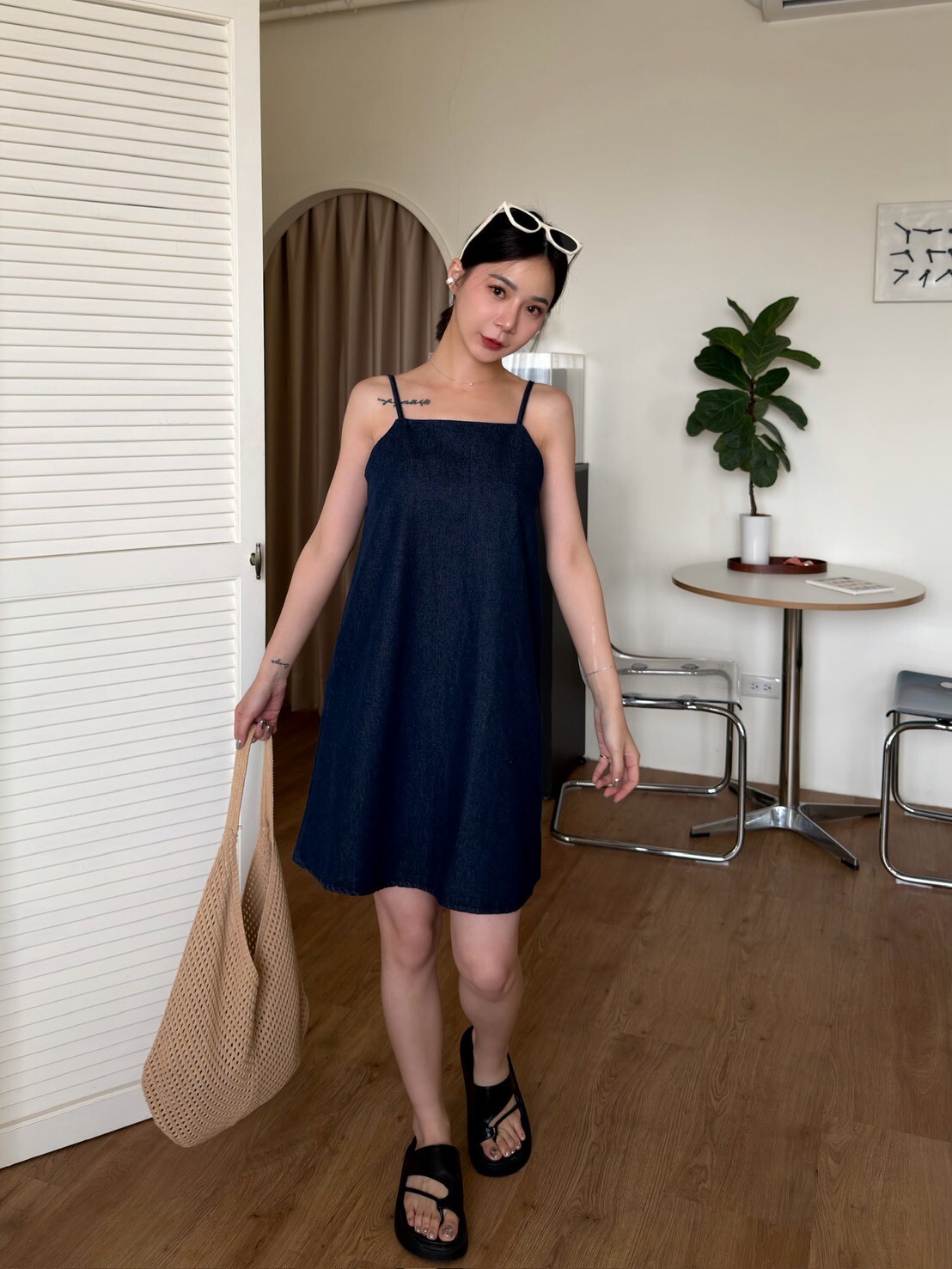 夏日丹寧色系小洋裝