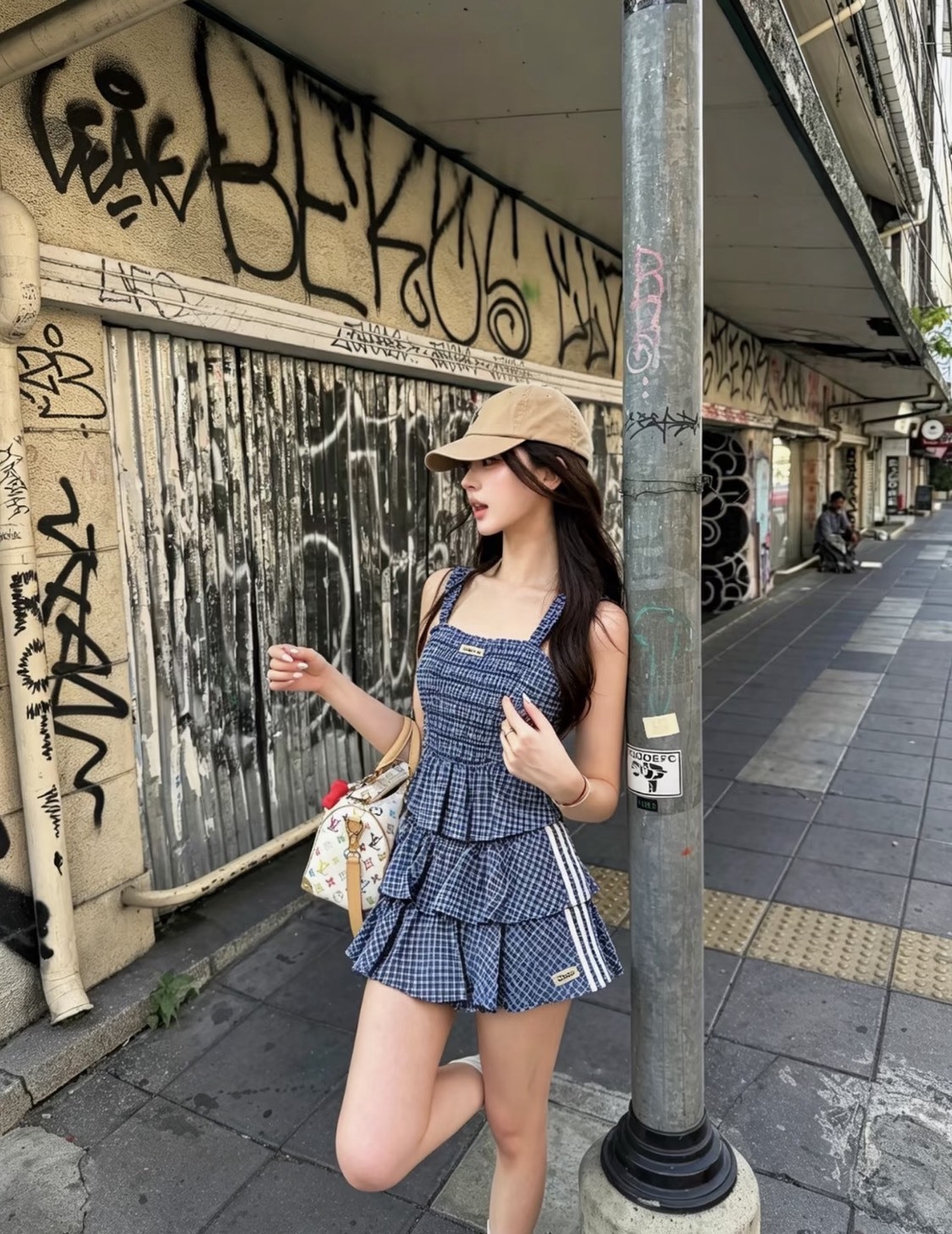 ADIDAS ORIGINALS MIUMIU 風 格紋系列 上衣