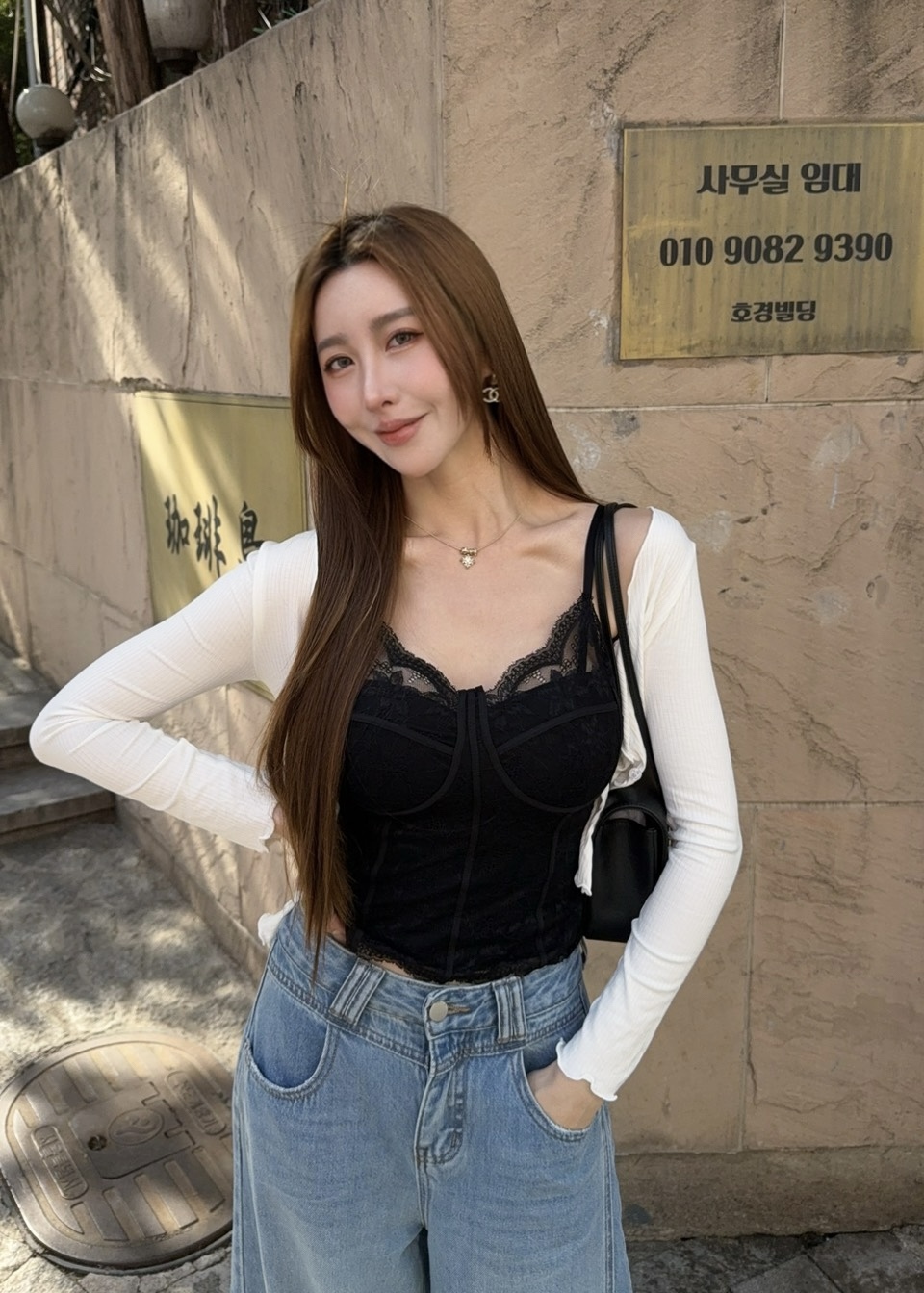 蕾絲馬甲冰絲背心