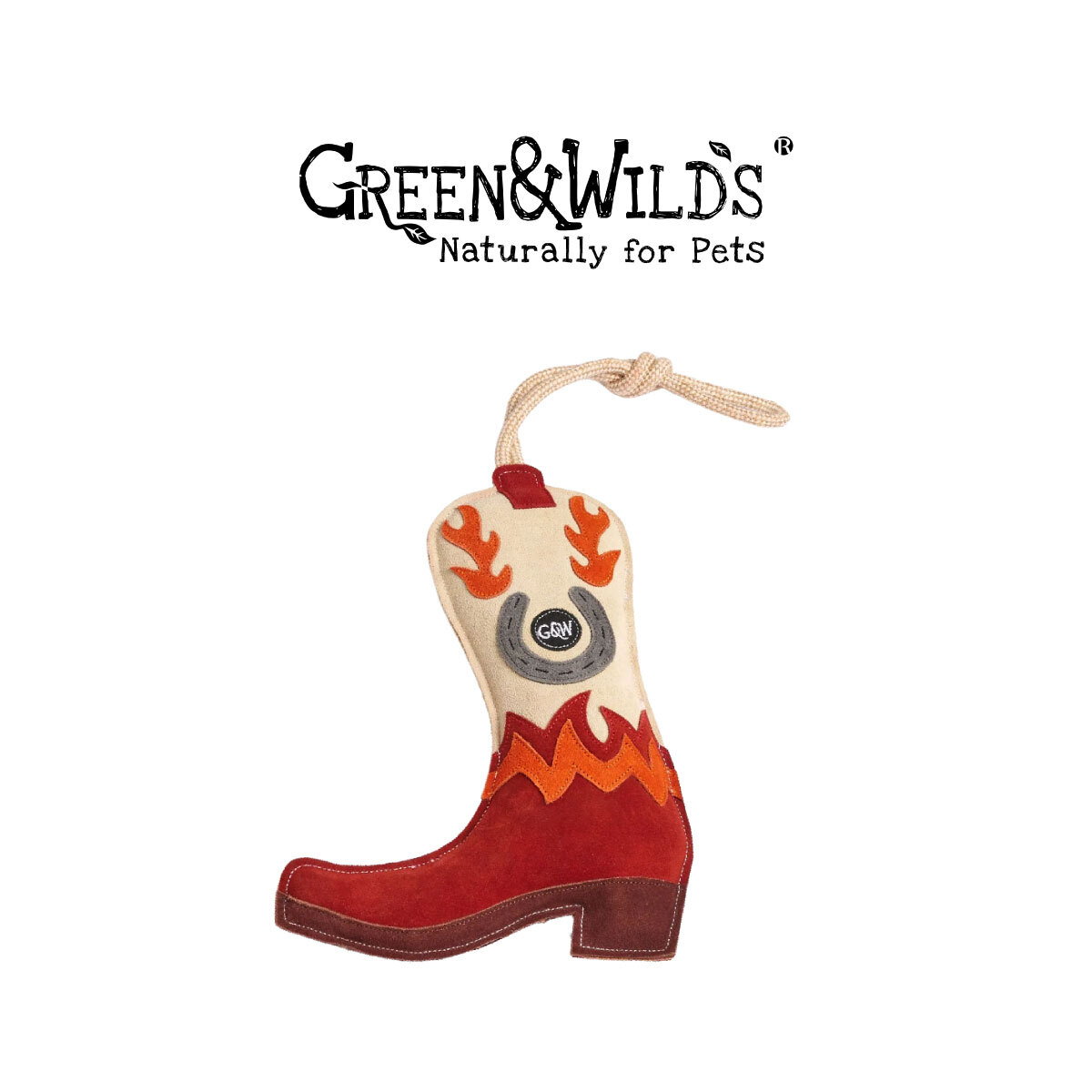 巴卡魯牛仔靴 - 天然犬用啃咬玩具｜英國 GREEN & WILDS