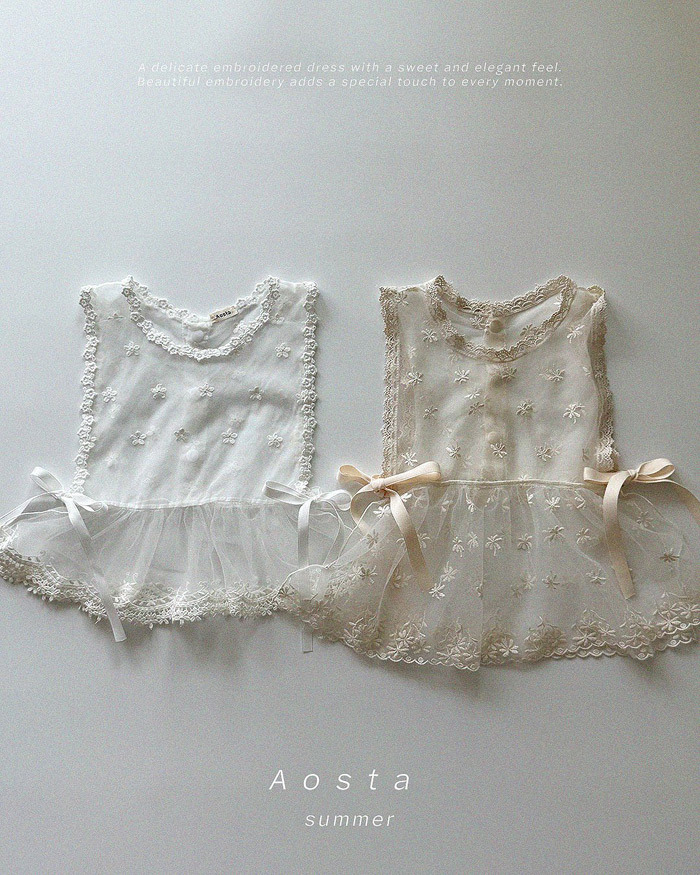 正韓夏AOSTA 兩色絕美蕾絲罩衫