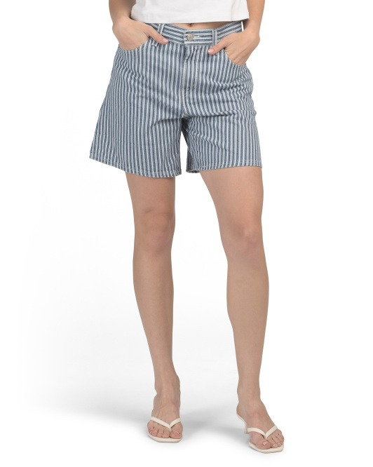 【預購】LEVIS H041719 條紋高腰寬鬆短褲