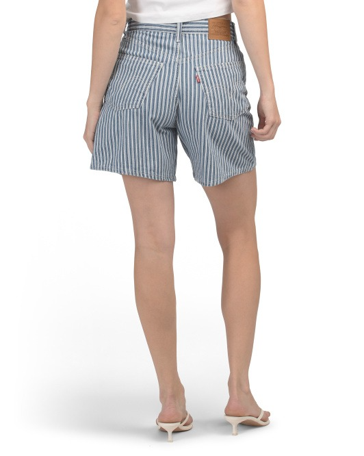 【預購】LEVIS H041719 條紋高腰寬鬆短褲