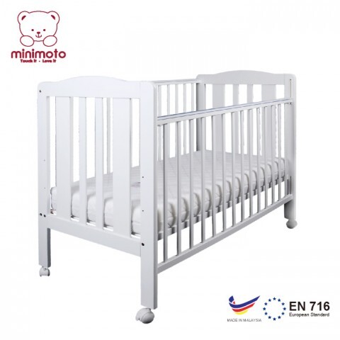 Minimoto  馬來西亞KSK優質船木大床 (送YB3316床褥) (124.4cm x 67.8cm)-白色  YB2825