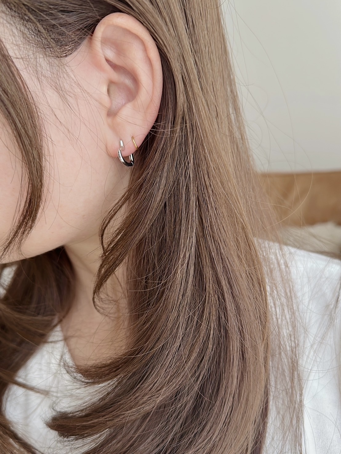 S925 grace heart pierce