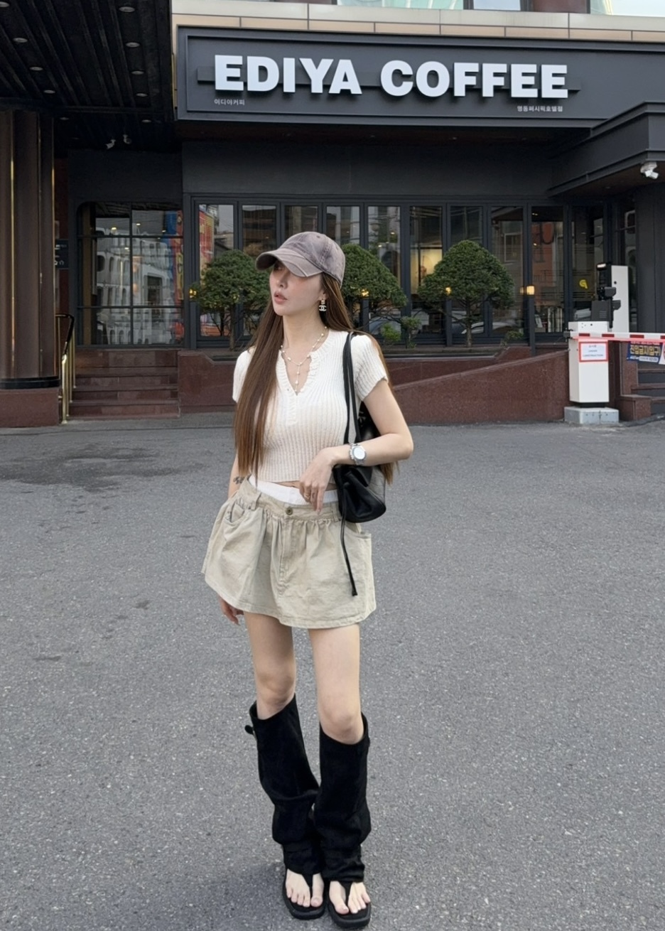 高筒麂皮夾腳涼鞋