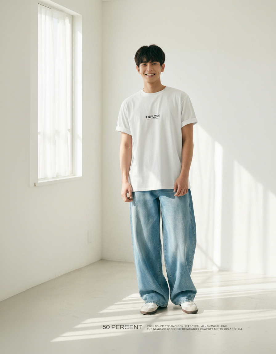 單色地圖印花TEE