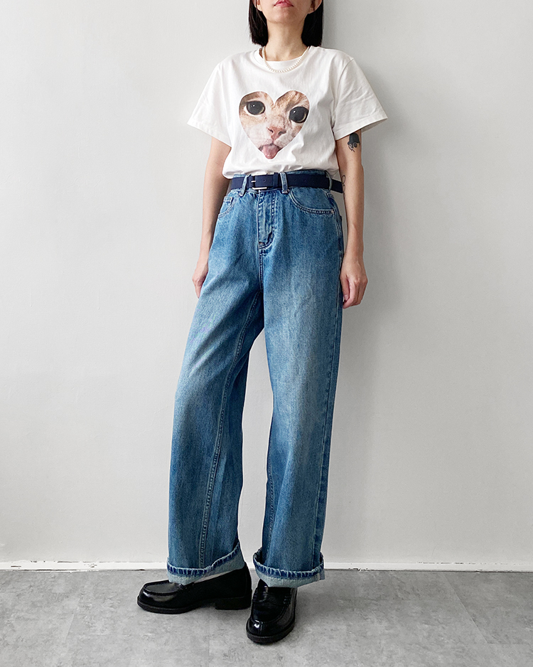 MFP-2892 高腰直筒牛仔褲