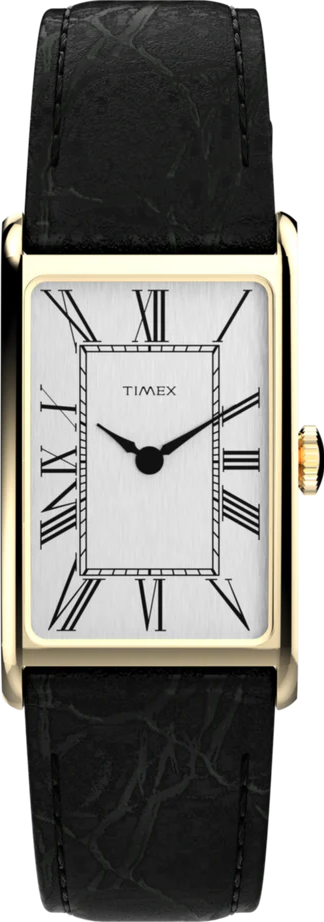 萬年鐘錶 - TIMEX 天美時  經典方形復刻款皮革男錶 TW2Y56200 錶徑21MM