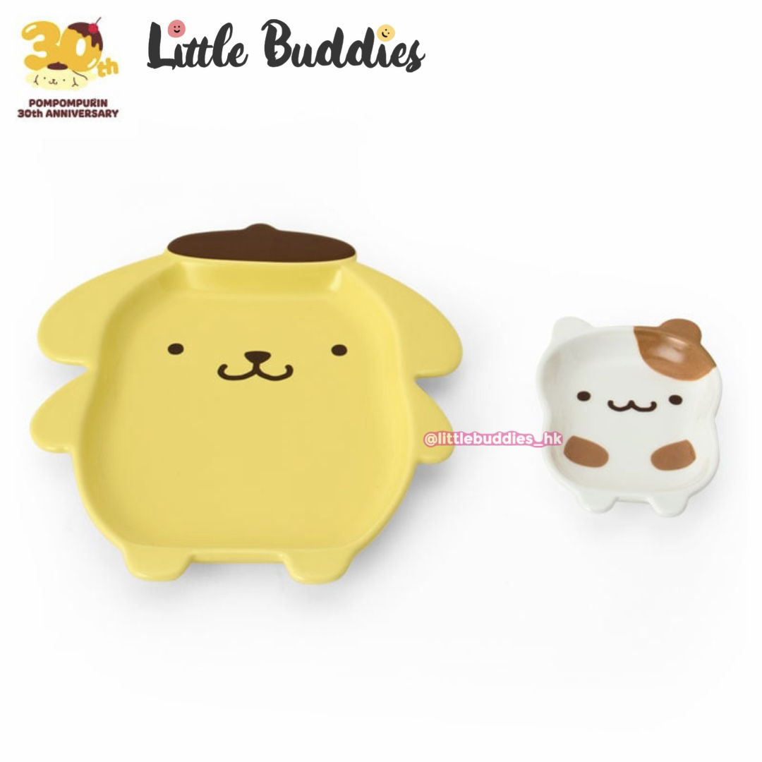 日本 Sanrio Pom Pom Purin 布甸狗 30周年系列 - 陶瓷碟套裝
