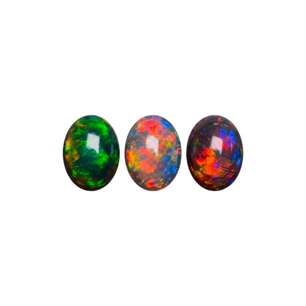 Natural Color-Changing Black Opal
