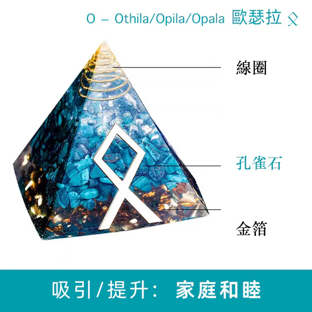 【能量金字塔】吸引/提升: 家庭和睦｜盧恩符文x奧根水晶
