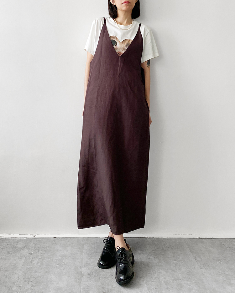 MFD-2890 V領細肩帶洋裝 ᴄᴏғғᴇᴇ