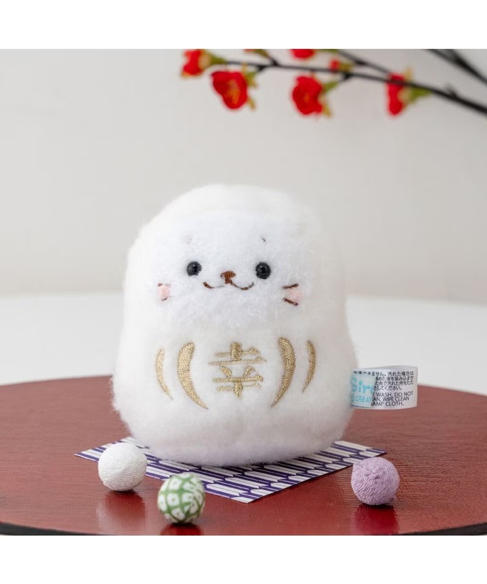 Sirotan 絨毛娃娃 幸運達摩吊飾（白色）🤍小海豹招福御守