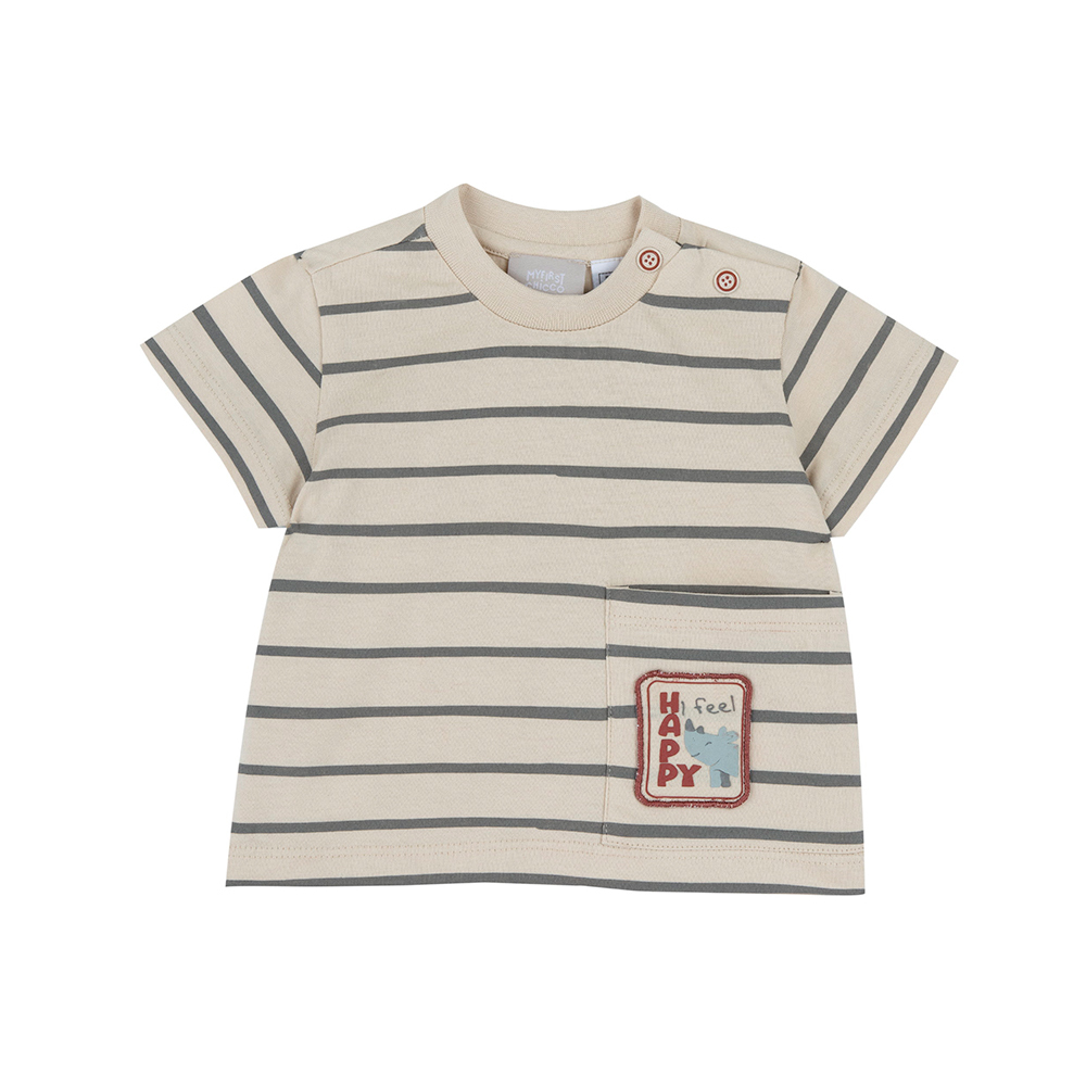 南非探險-寬橫條短袖上衣