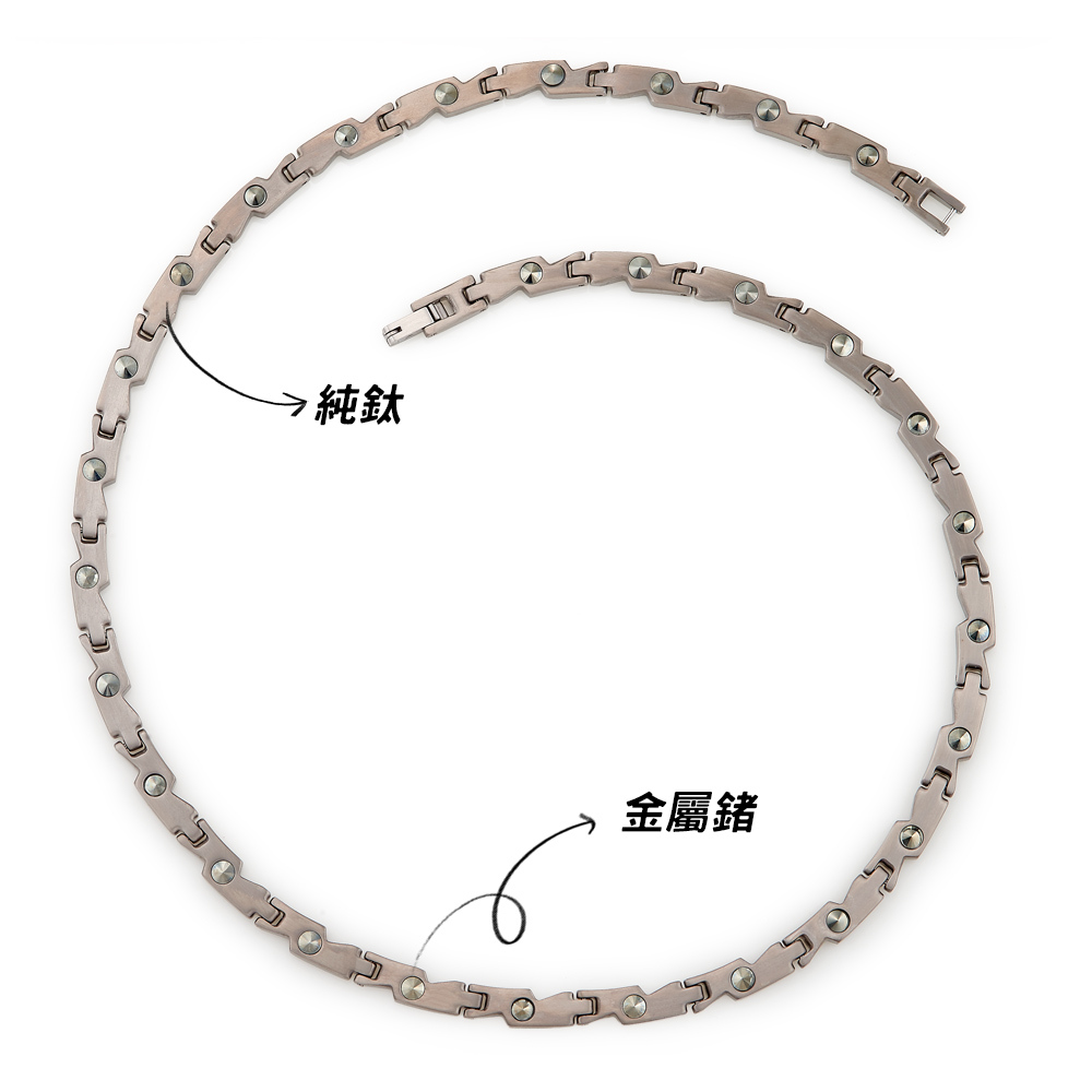 MASSA-G DECO純鈦系列【Pulse脈動】純鈦能量項鍊(全金屬鍺29顆)