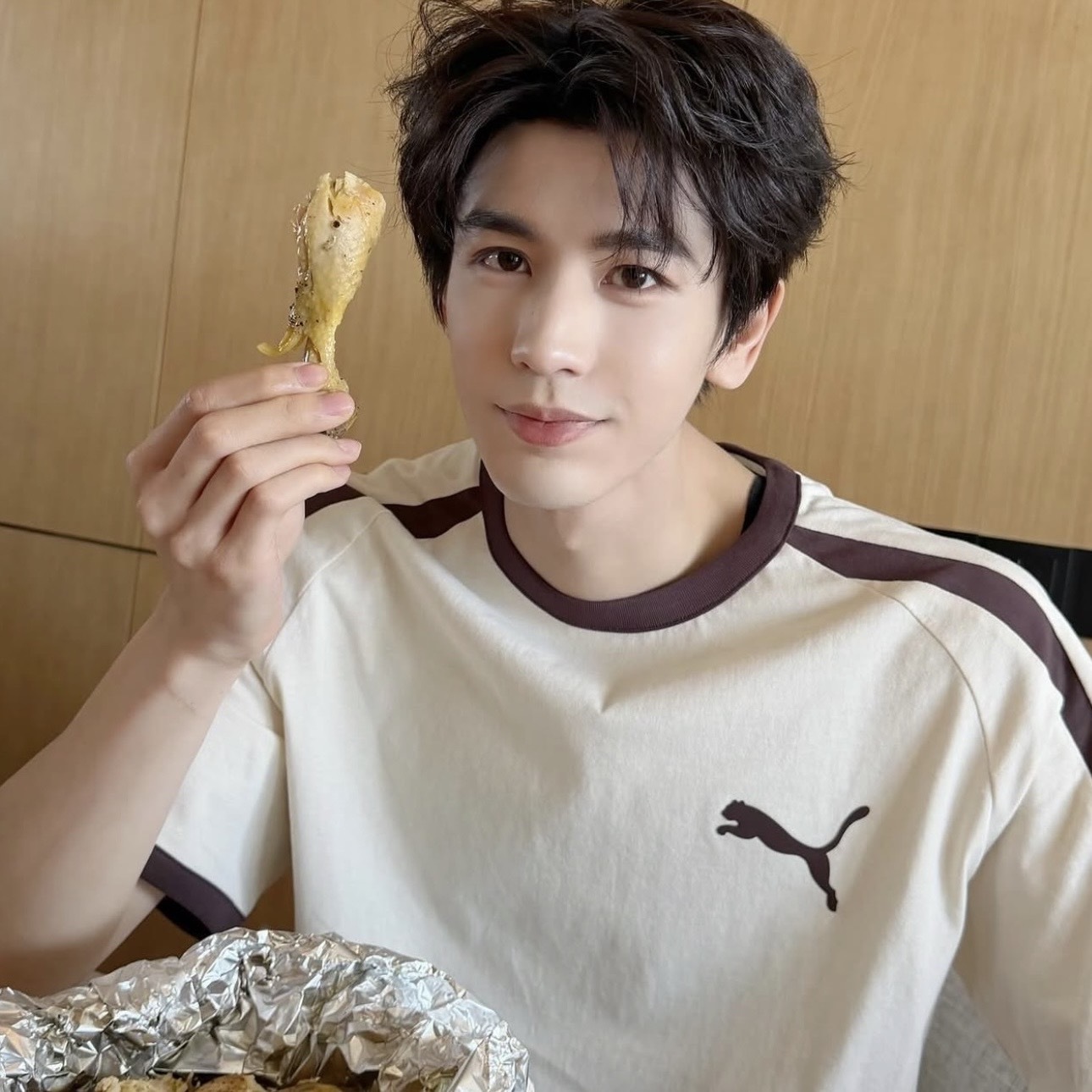 PUMA T7 奶茶 咖 圓領 戶外 運動 短袖 上衣 張凌赫同款 639191-87