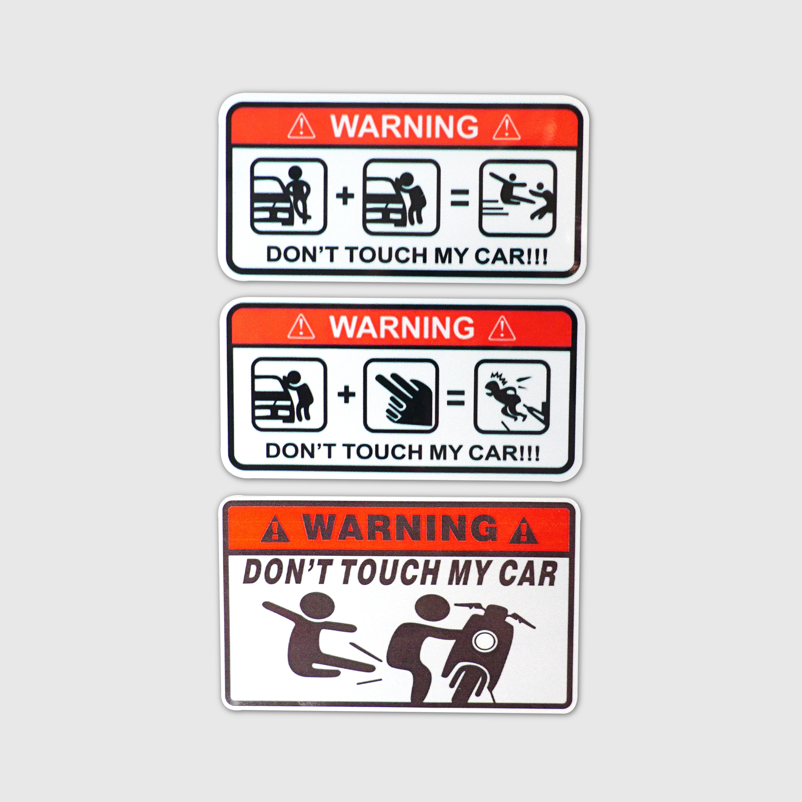 創意車貼系列【別碰我的車反光車貼】