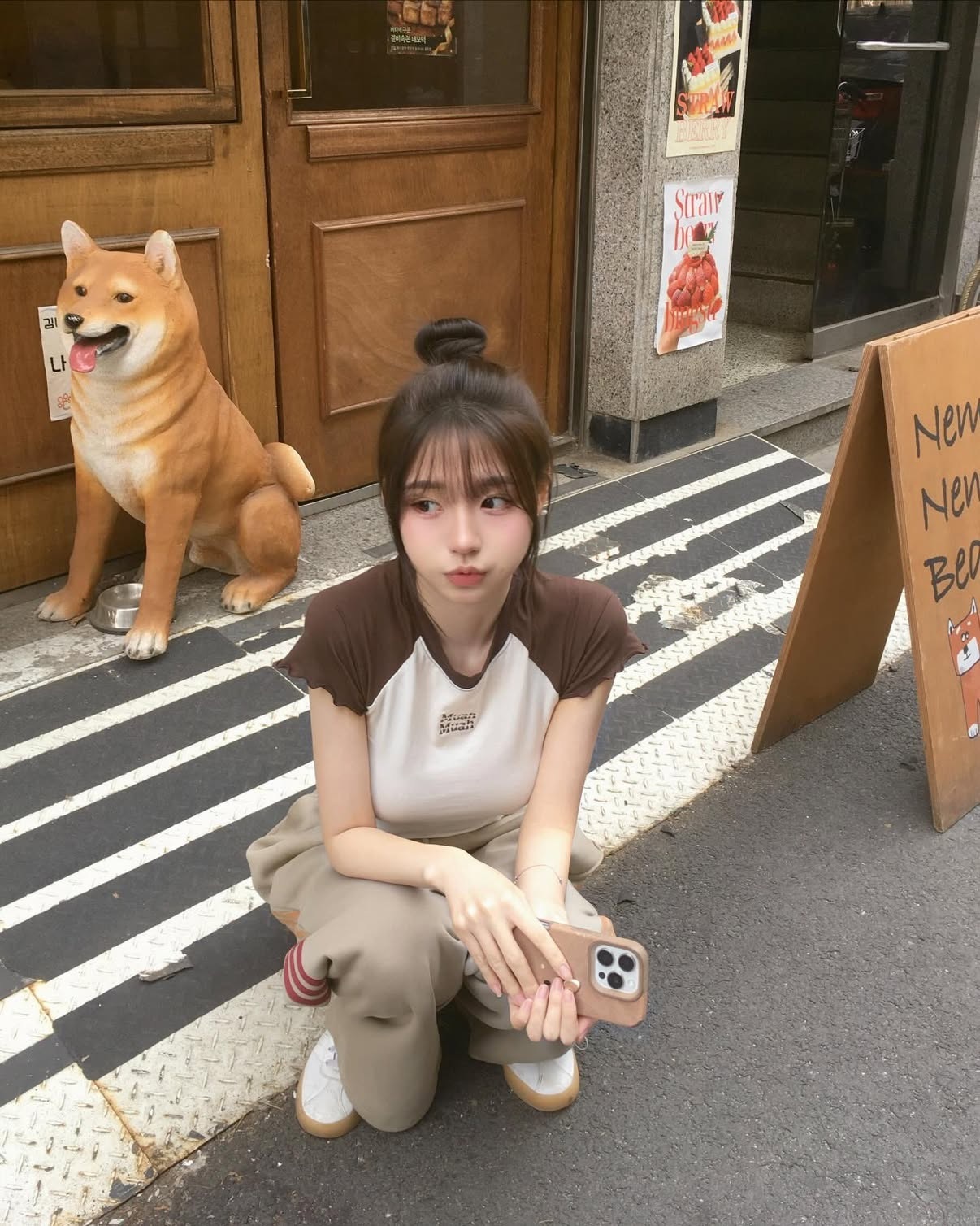 【優惠預訂】韓國MUAH MUAH FRILL COTTON MODAL HALF T-SHIRT（3色）