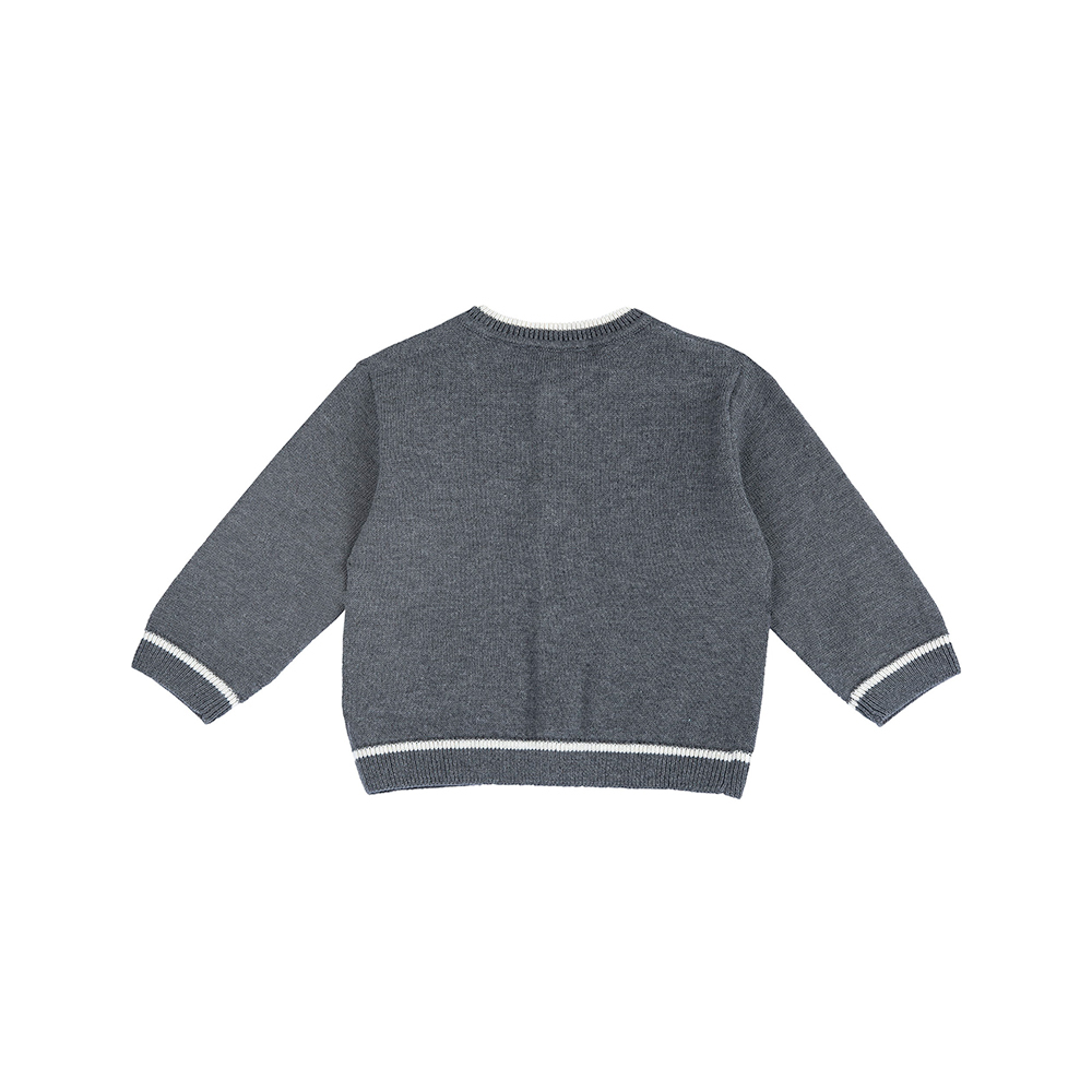 沙漠之旅-花紗灰針織外套