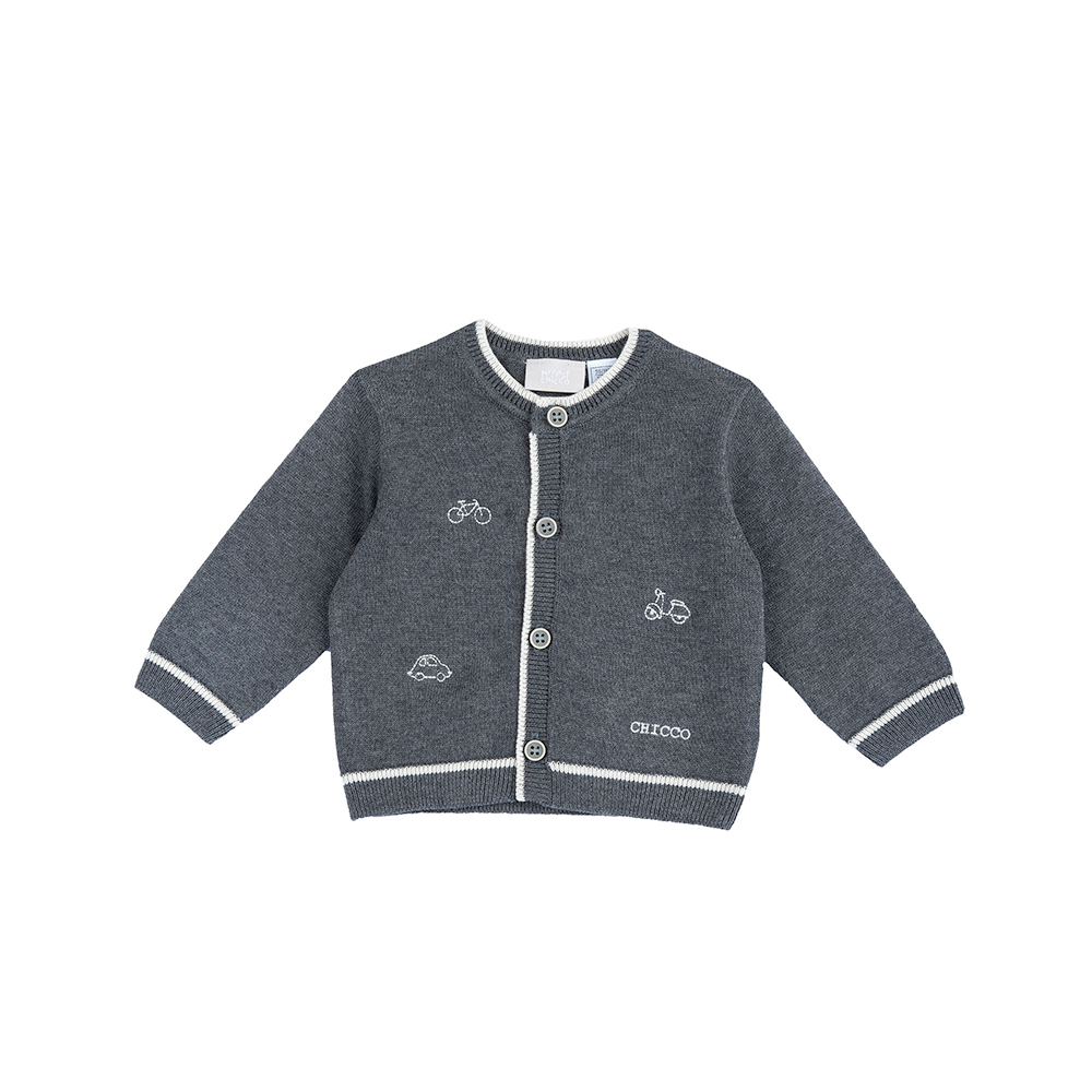 沙漠之旅-花紗灰針織外套