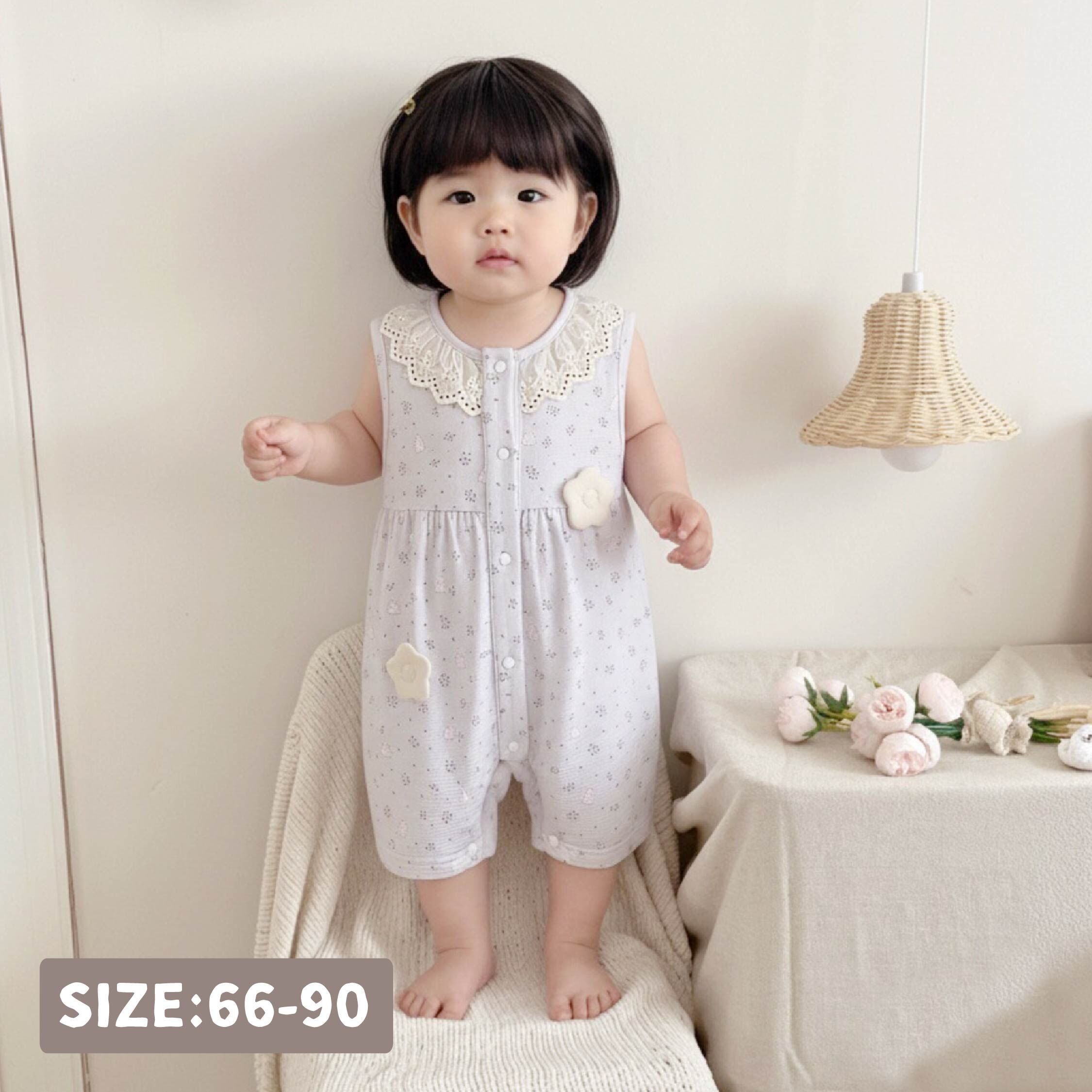 立體花花滿版兔兔連身衣 (JG6013)