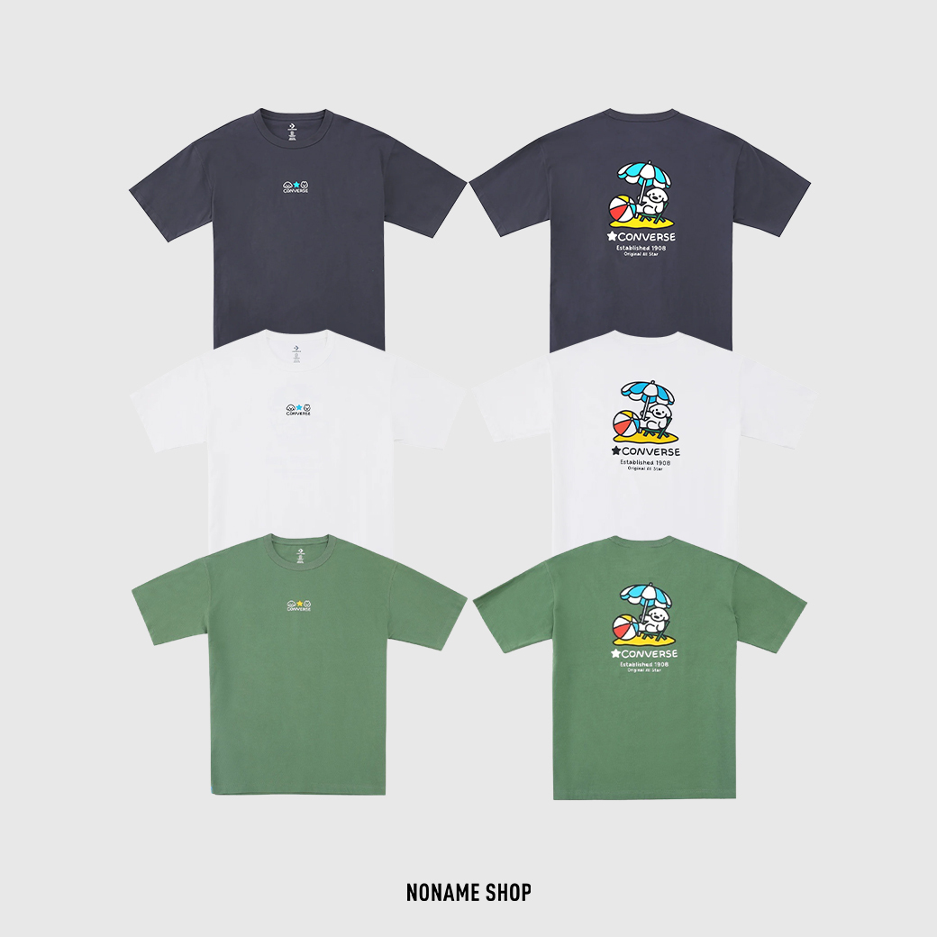 CONVERSE X 日本插畫家 MATSUI 療癒 聯名系列 沙灘 排球 狗狗 印花 短T 三色 (男款)