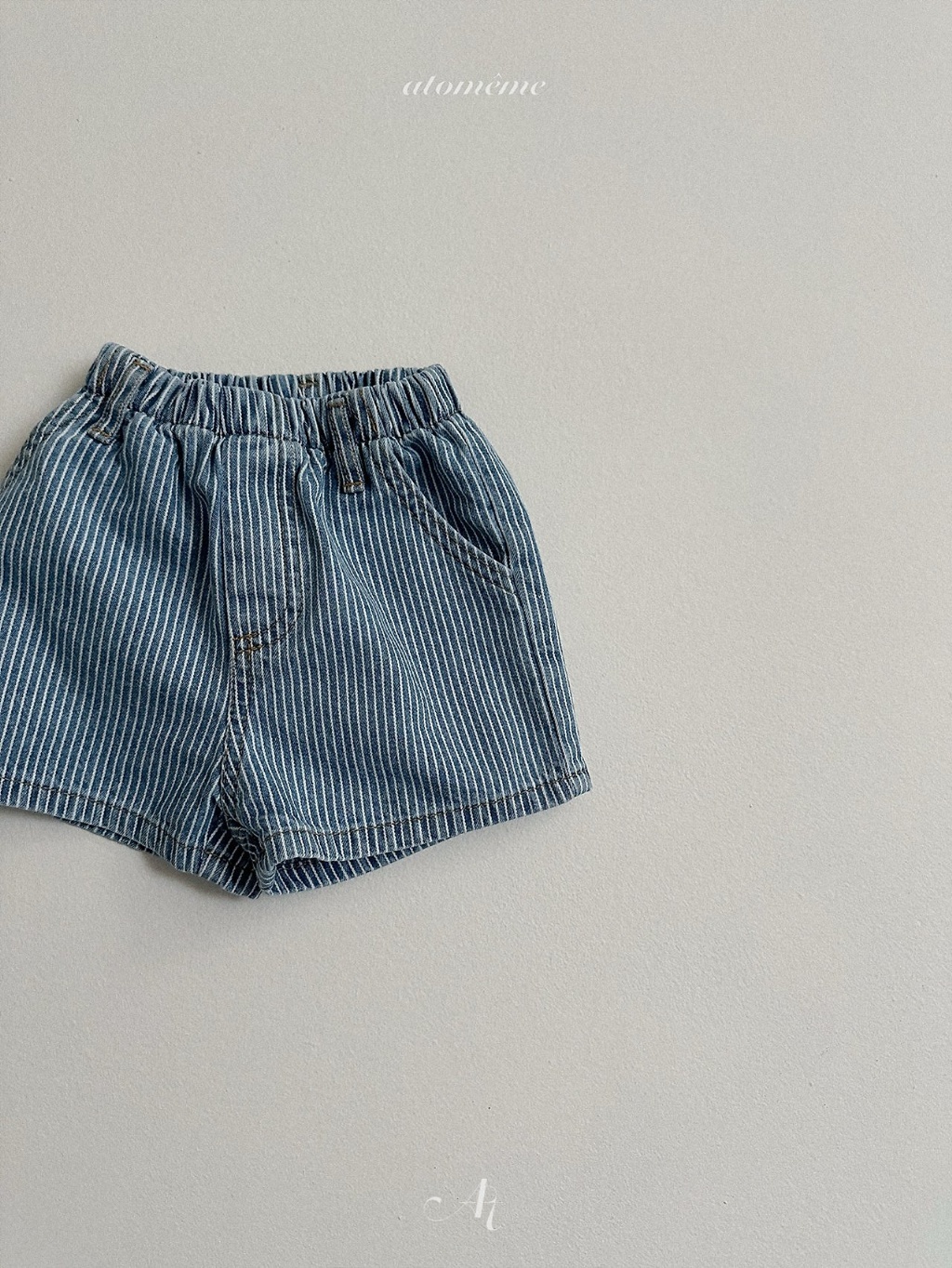 正韓夏ATOMEME 兩色日常帥氣牛仔短褲