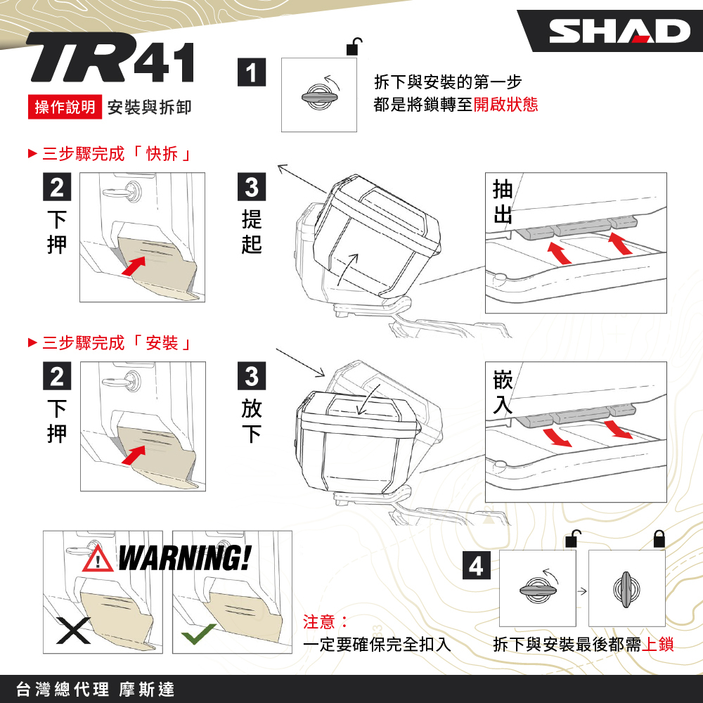 SHAD TERRA 置物箱｜TR41後箱(經典黑)