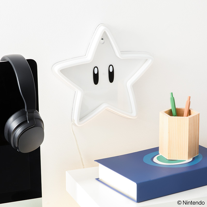 超級瑪利歐無敵星星霓虹燈