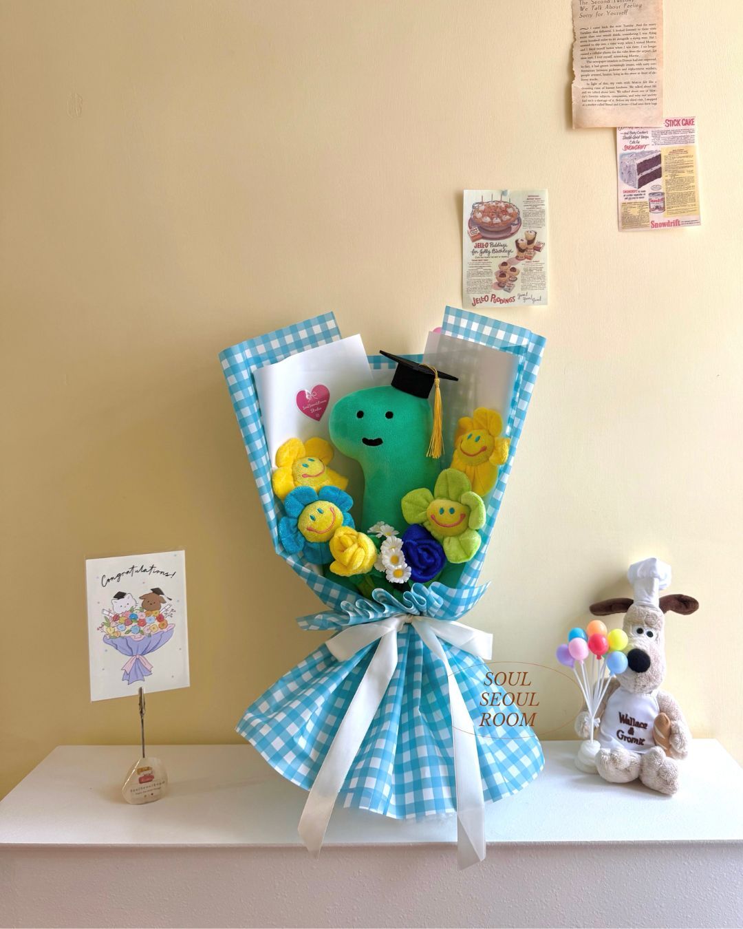 joguman-brachio-plush-flower-bouquet-JOGUMAN韓國正版恐龍仔-畢業花束-香港