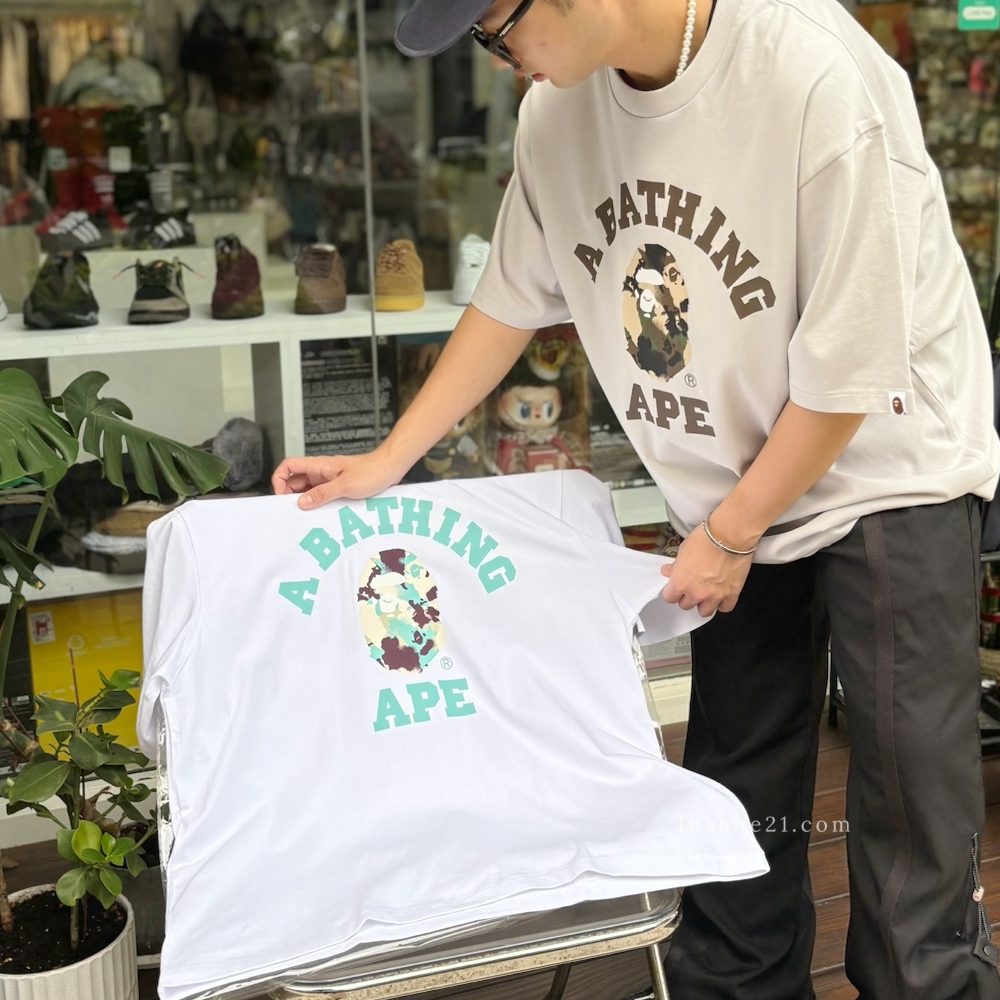 BAPE A BATHING APE 基本款 LOGO 迷彩 大頭 短袖