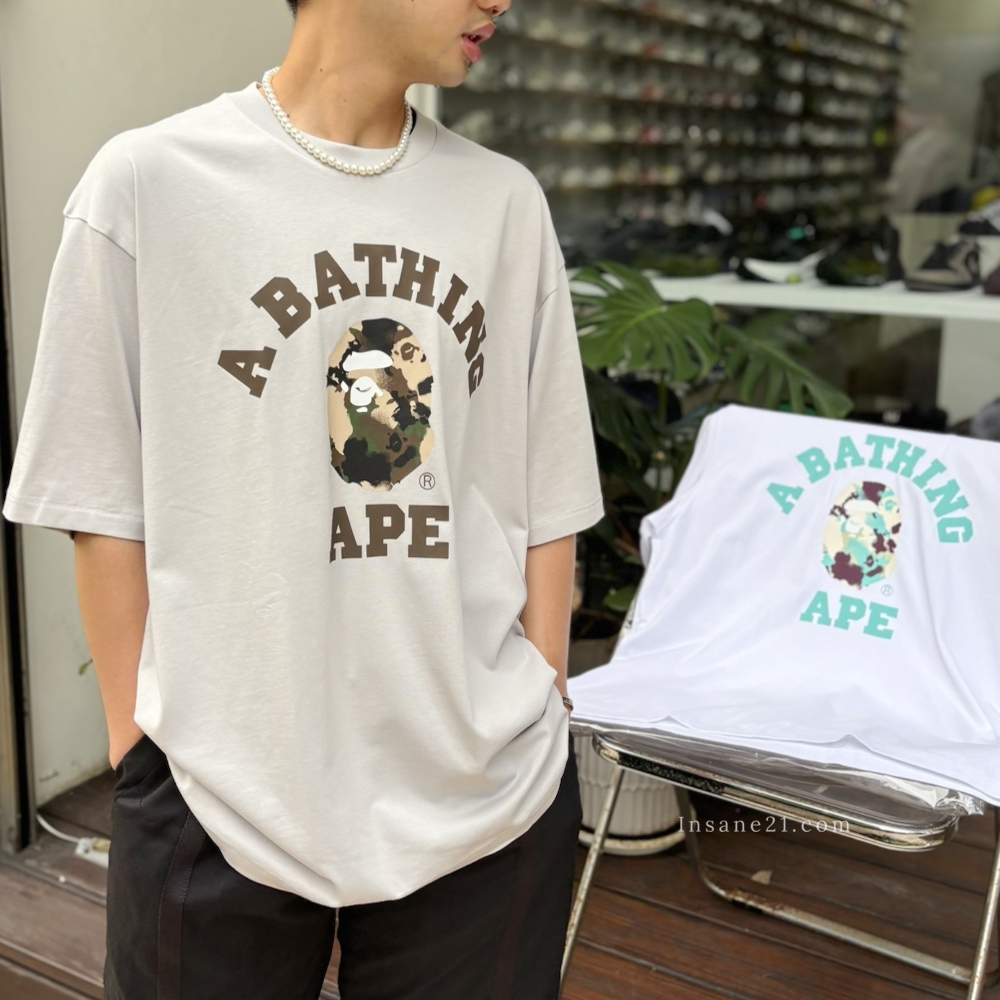 BAPE A BATHING APE 基本款 LOGO 迷彩 大頭 短袖