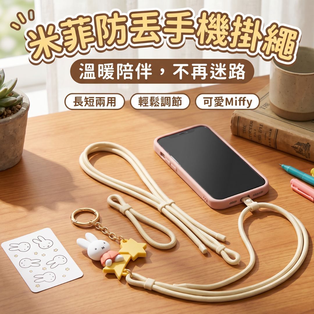 米菲| 防丟手機掛繩鎖匙扣 飾物 (手機掛繩組)