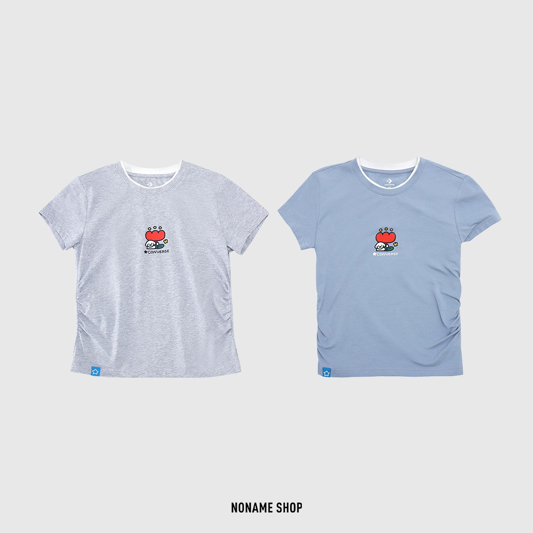CONVERSE X 日本插畫家 MATSUI 療癒 聯名系列 印花 狗狗 短版 短T (女版)