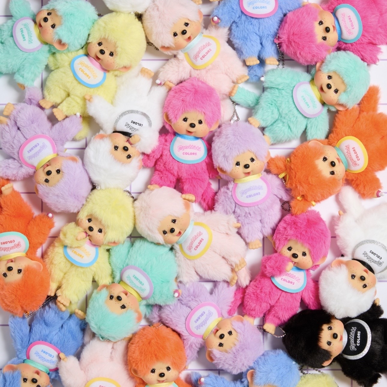 MONCHHICHI COLORS 蒙奇奇 繽紛彩色 毛絨絨 吊飾