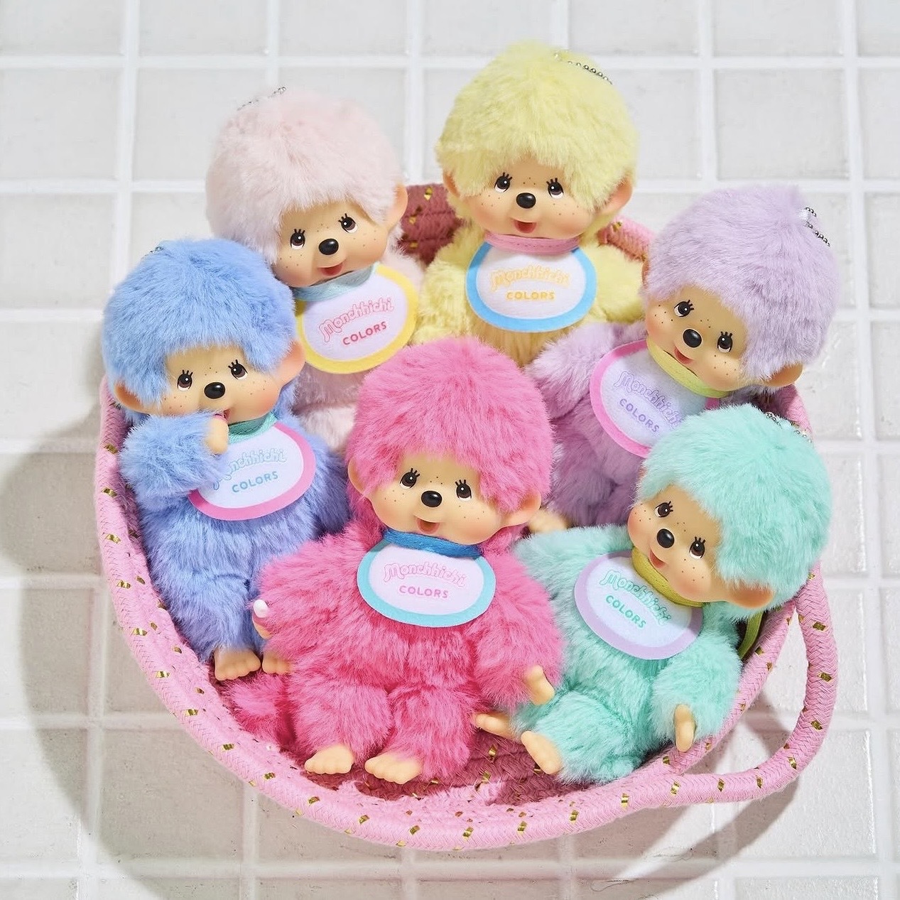 MONCHHICHI COLORS 蒙奇奇 繽紛彩色 毛絨絨 吊飾