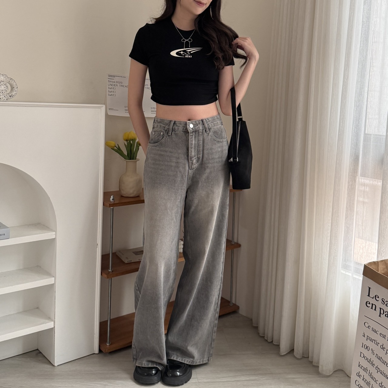 8733 百搭日常直筒牛仔褲